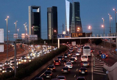 Congestión tráfico Madrid